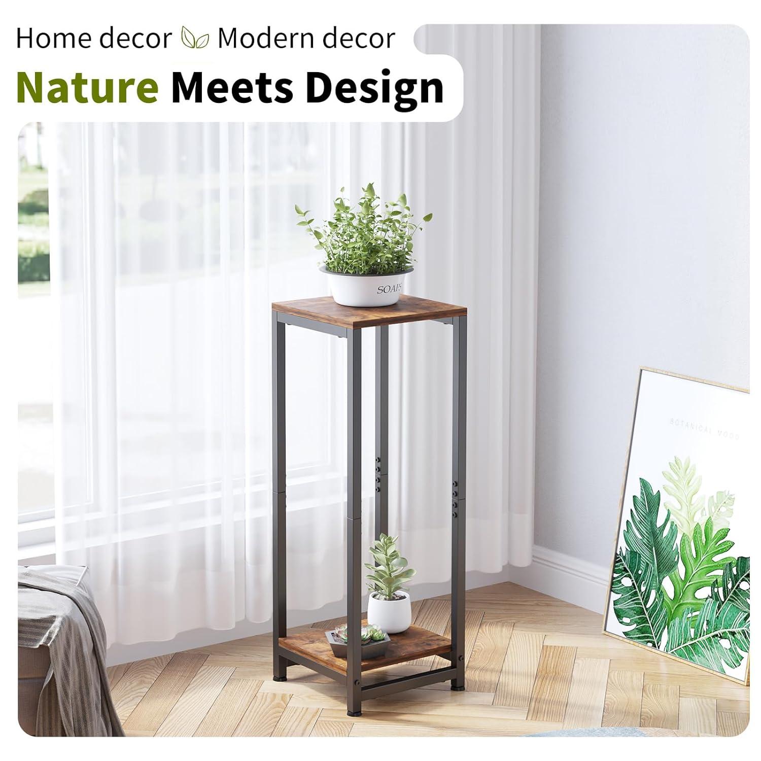 Square 2 Tier Plant Stand Indoor