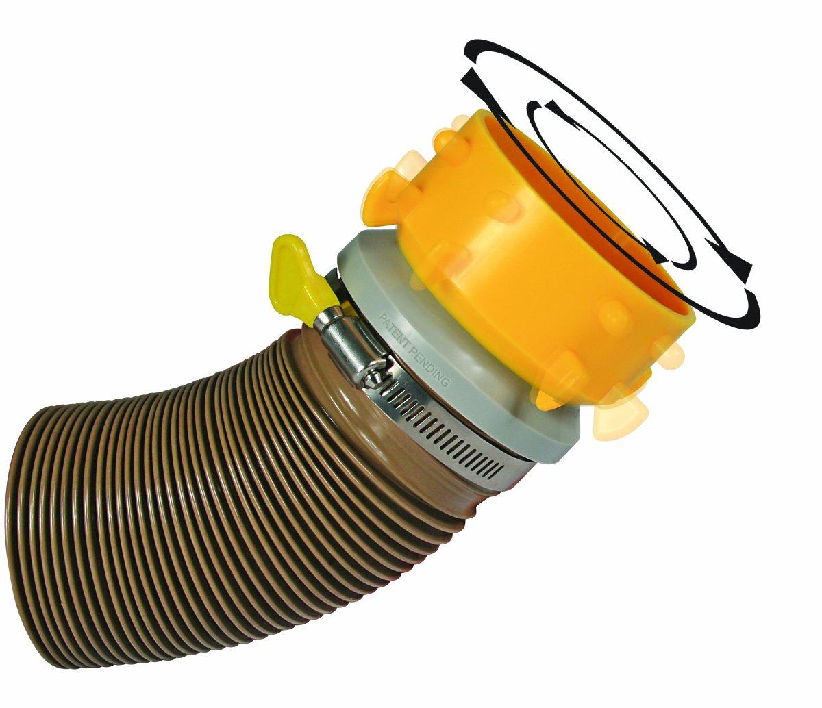 Yellow PVC Revolution Lug Fitting with Twist Clamp