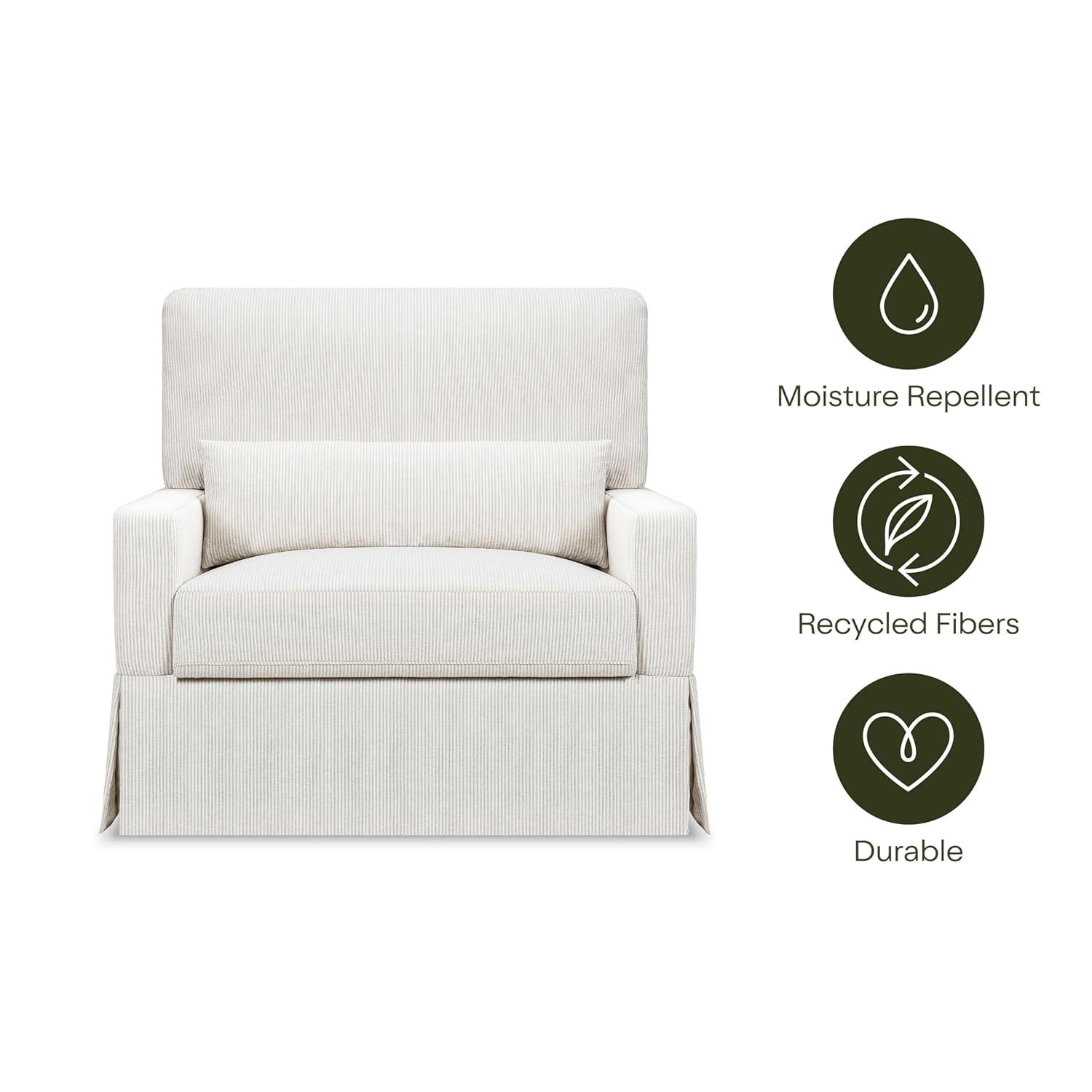 Crawford Pillowback Chair and a Half Upholstered Swivel Glider