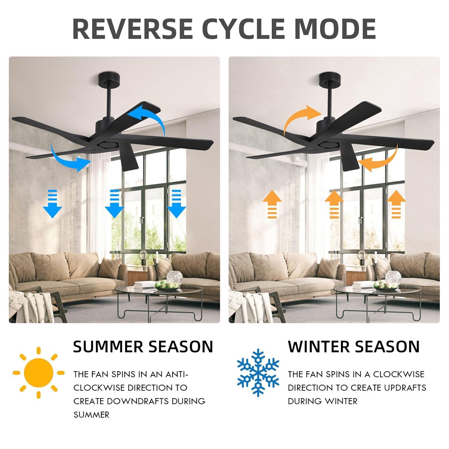 5-ABS Blades Indoor Ceiling Fan without Light