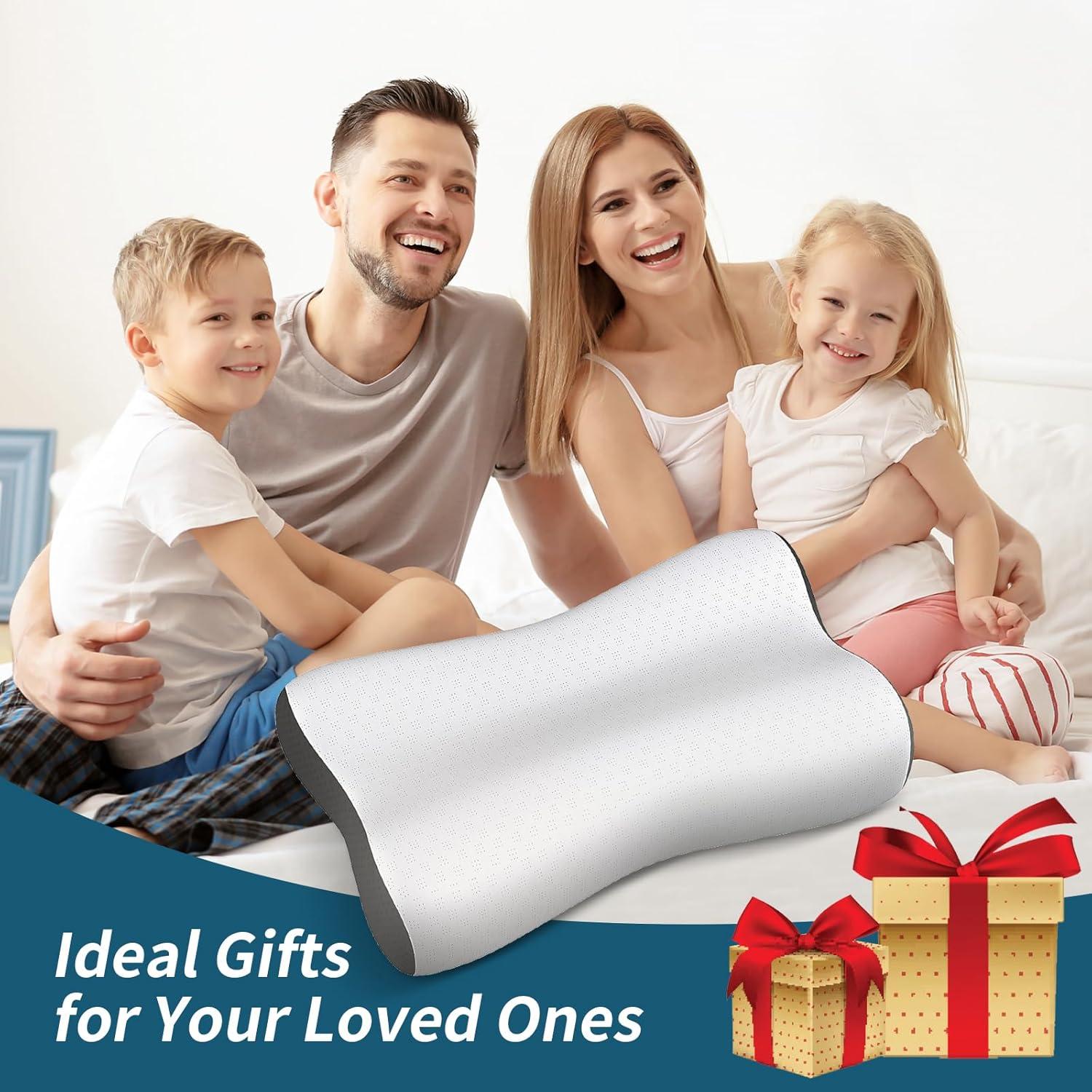 Cervical Pillows Memory Foam Pillows For Neck Pain Relief, Ergonomic Pillows For Shoulder Pain Relief, Contour Pillows To Aid In Sleeping, Orthopedic Bed Pillows For Neck Support For Side Or Stomach Sleepers