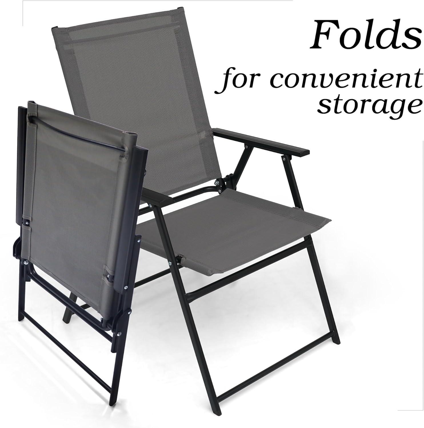 Raidan Fabric Patio Folding Chair Folding Chair Set