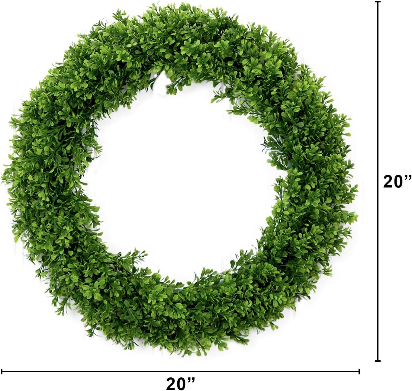 20'' Green Artificial Boxwood Wreath