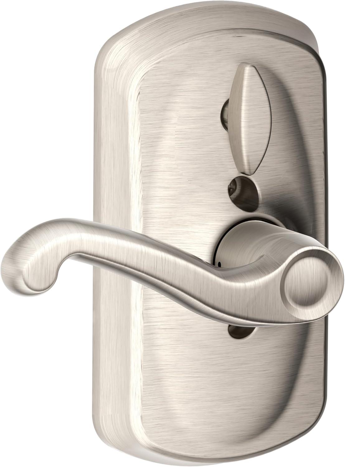 Satin Nickel Universal Keypad Door Lever with Flex-Lock