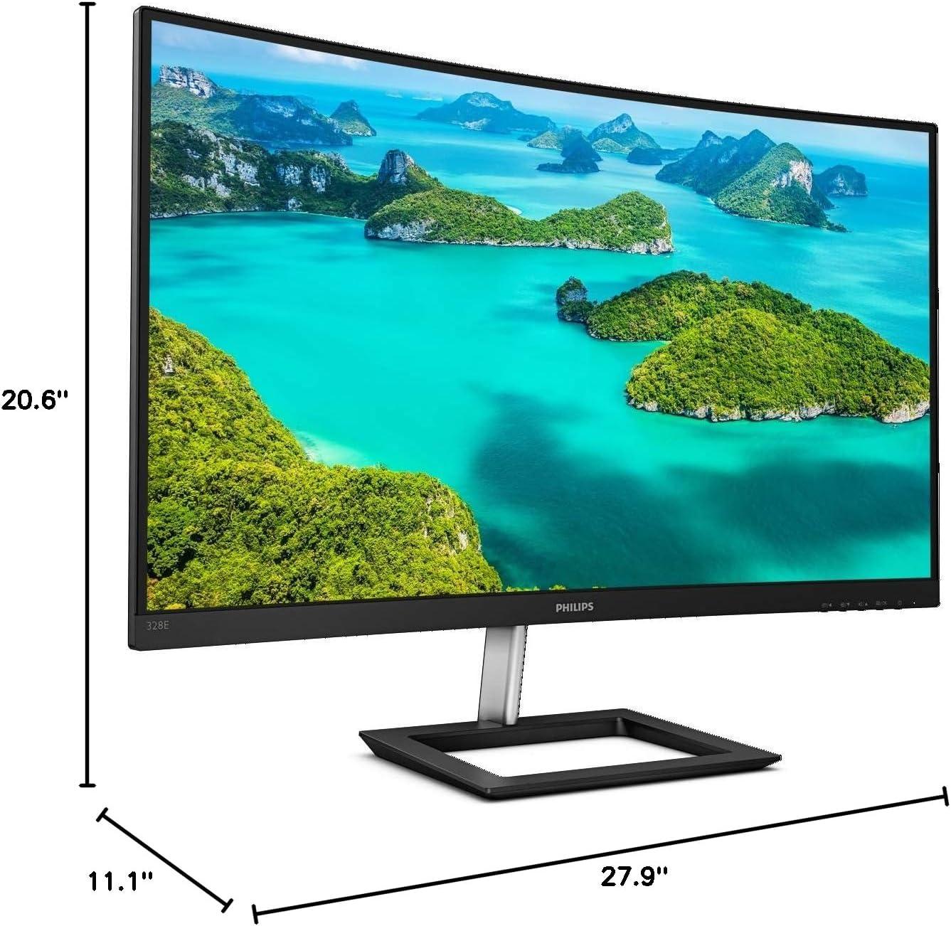 Curved 32" 4K UHD IPS Monitor with Built-In Speakers - Black