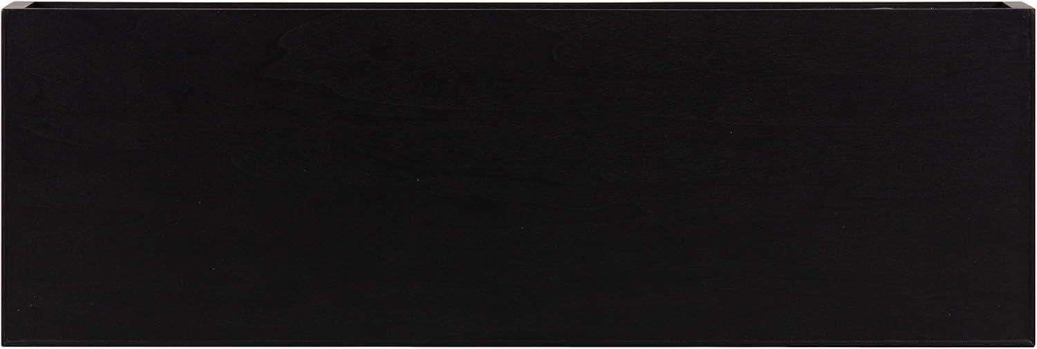 2pc 24" Havlock Wood Shelf Set Black - Kate & Laurel All Things Decor: Solid Wood, Easy Wall Mount