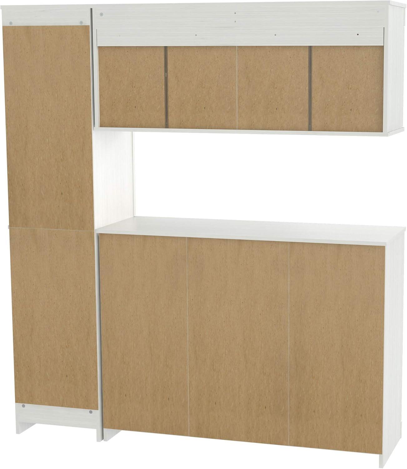 Washed Oak 3-Piece Shaker Kitchen Cabinet System