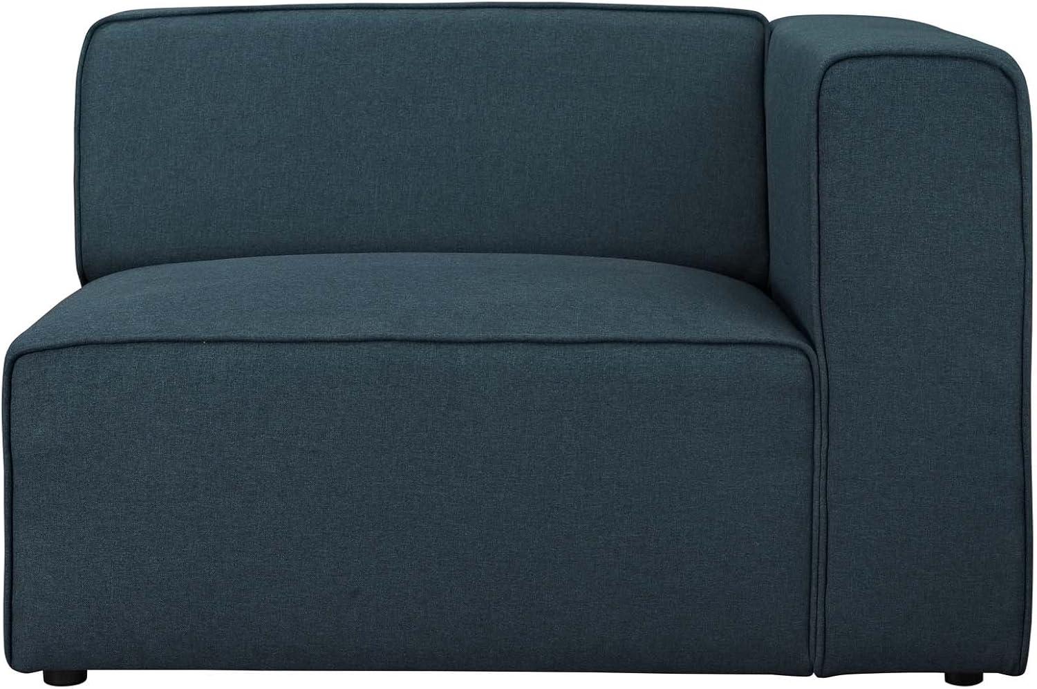 Modway Mingle Modern Style Polyester Fabric Right-Facing Sofa Chair in Blue