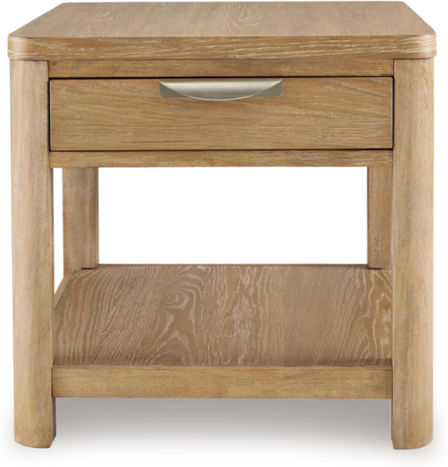 Signature Design by Ashley Rencott 1 Drawer End Table, Light Brown