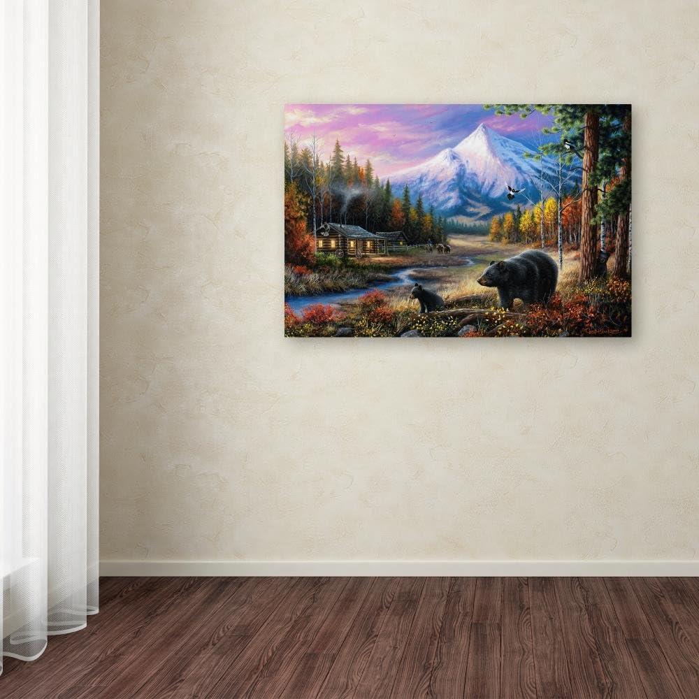 Trademark Fine Art - 30"x47" Chuck Black 'Routine Visitors' Canvas Art