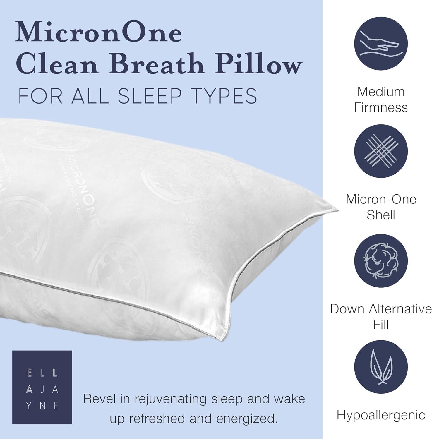 Ella Jayne Home MicronOne Allergen-Free Pillow, Medium Density (Set of 2)