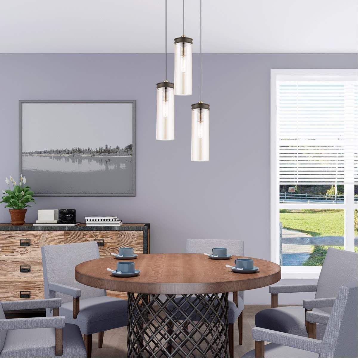 Livex Lighting Art Glass 1 - Light Pendant in  Bronze