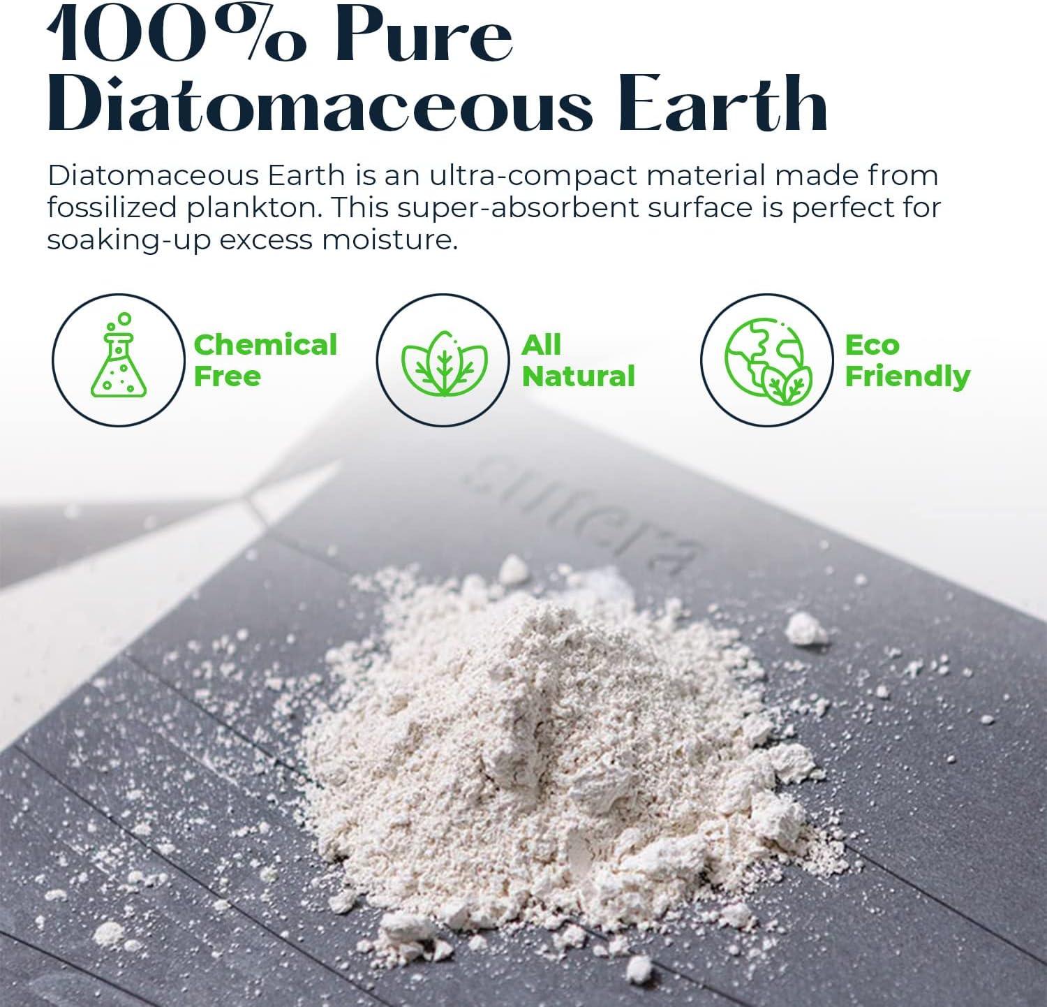 Slate Gray Diatomaceous Earth Non-Slip Bath Mat