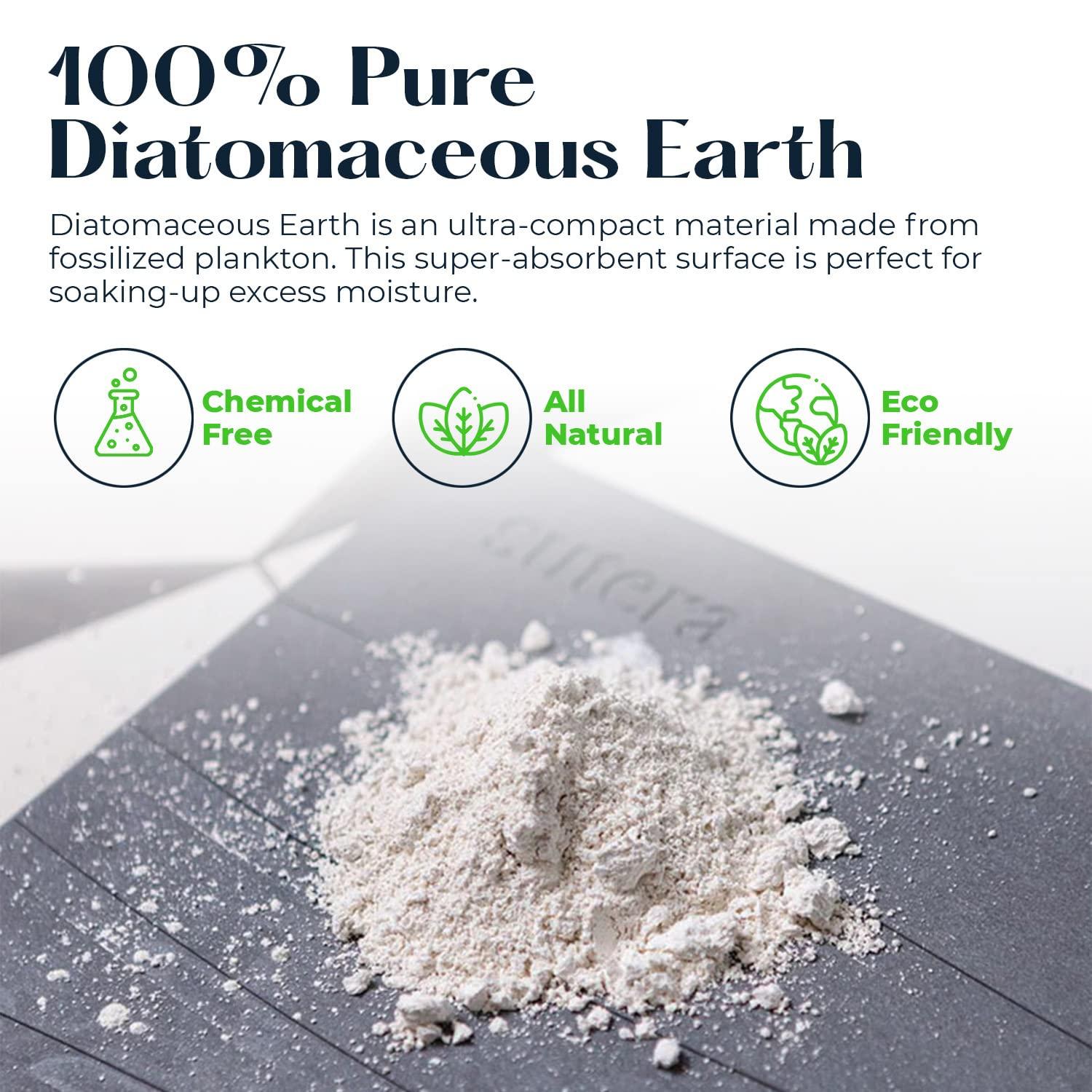 Slate Gray Diatomaceous Earth Non-Slip Bath Mat
