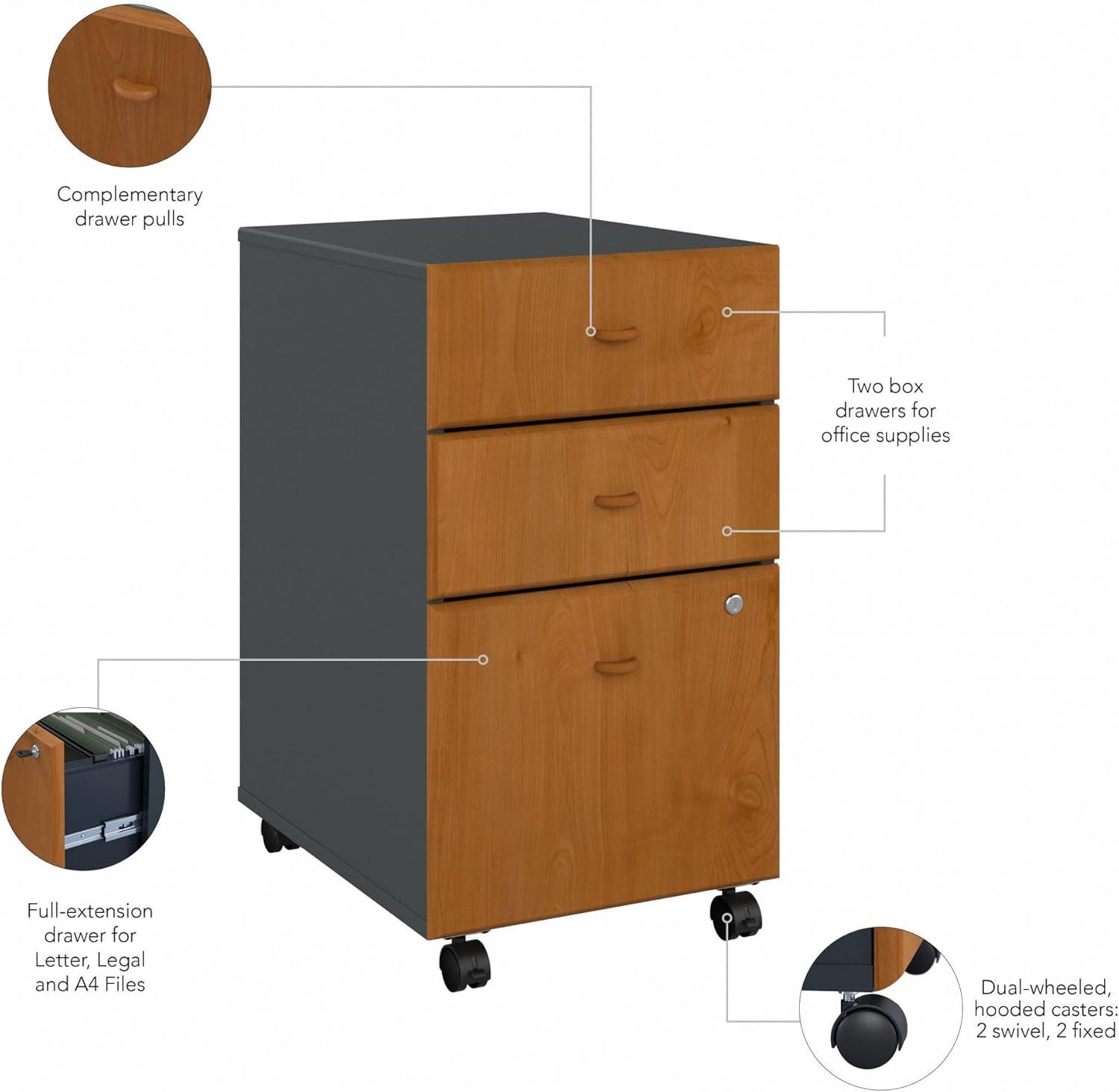 Series A 16'' Wide 3 -Drawer Mobile File Cabinet