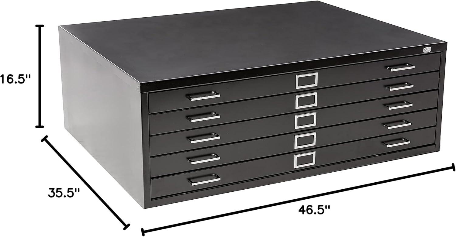 Five-Drawer Flat File Filing Cabinet