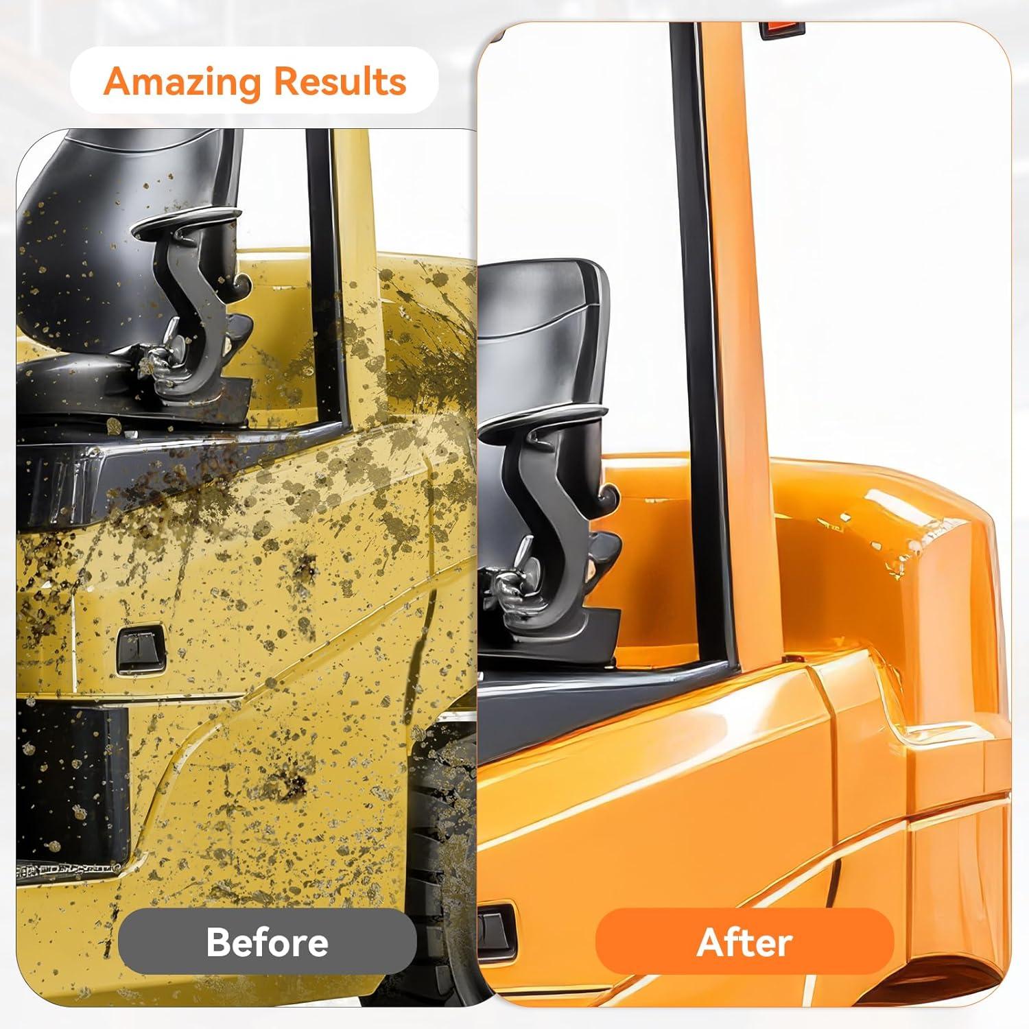 Forklift Protection Cover All Weather, Forklift Cover Waterproof 600D Fits All Forklifts Up to 8000Lb, Sun Rain Snow UV Forklift Cover with Zipper Door Reflective Strips Windproof Buckle Organizer Bag
