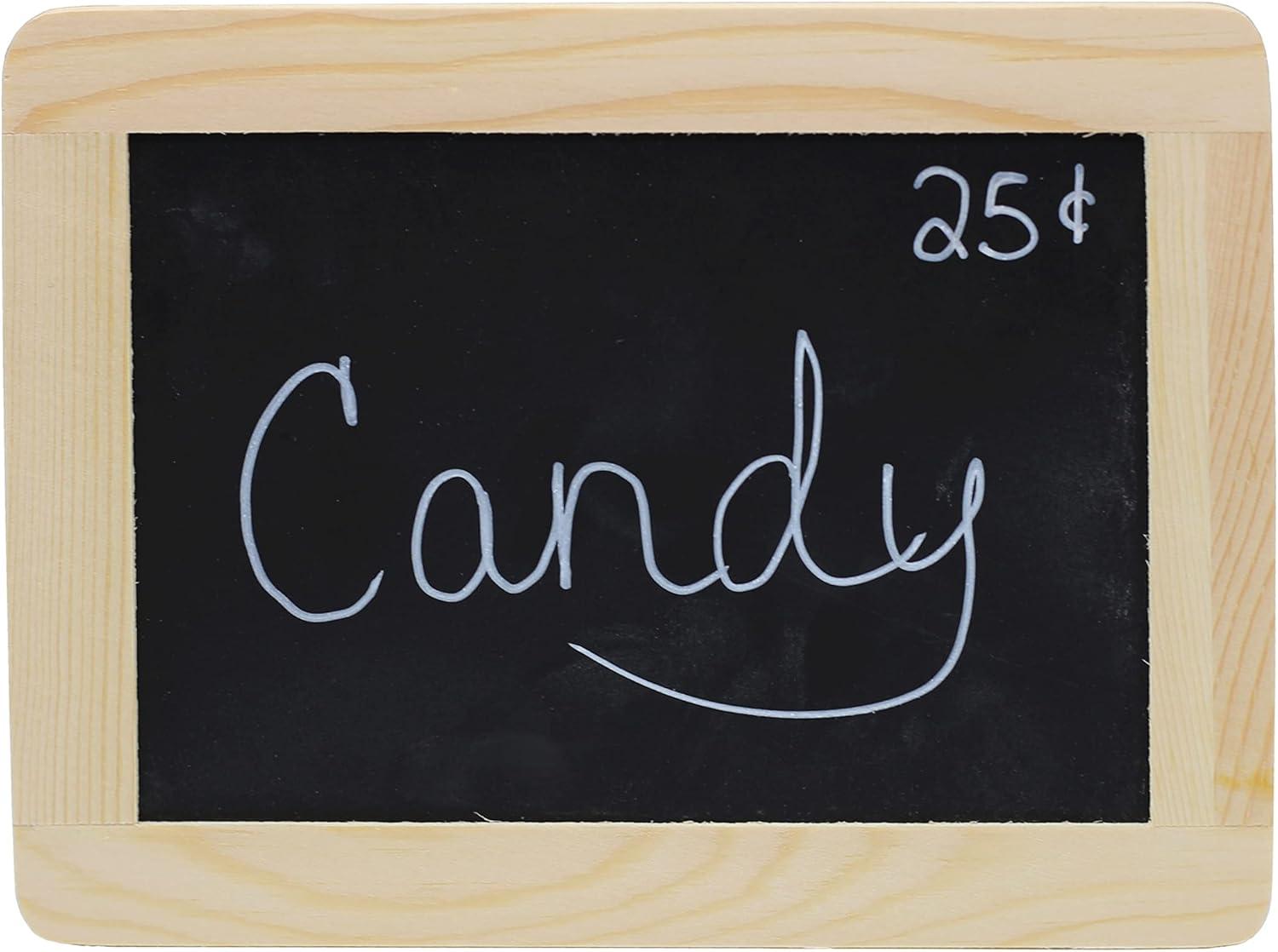 4x6 Double-Sided Chalkboard with Unfinished Wood Frame, Set of 6