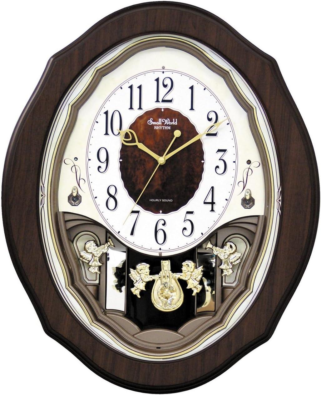 Rhythm 4MJ894WD06 Precious Angels Clock - Black