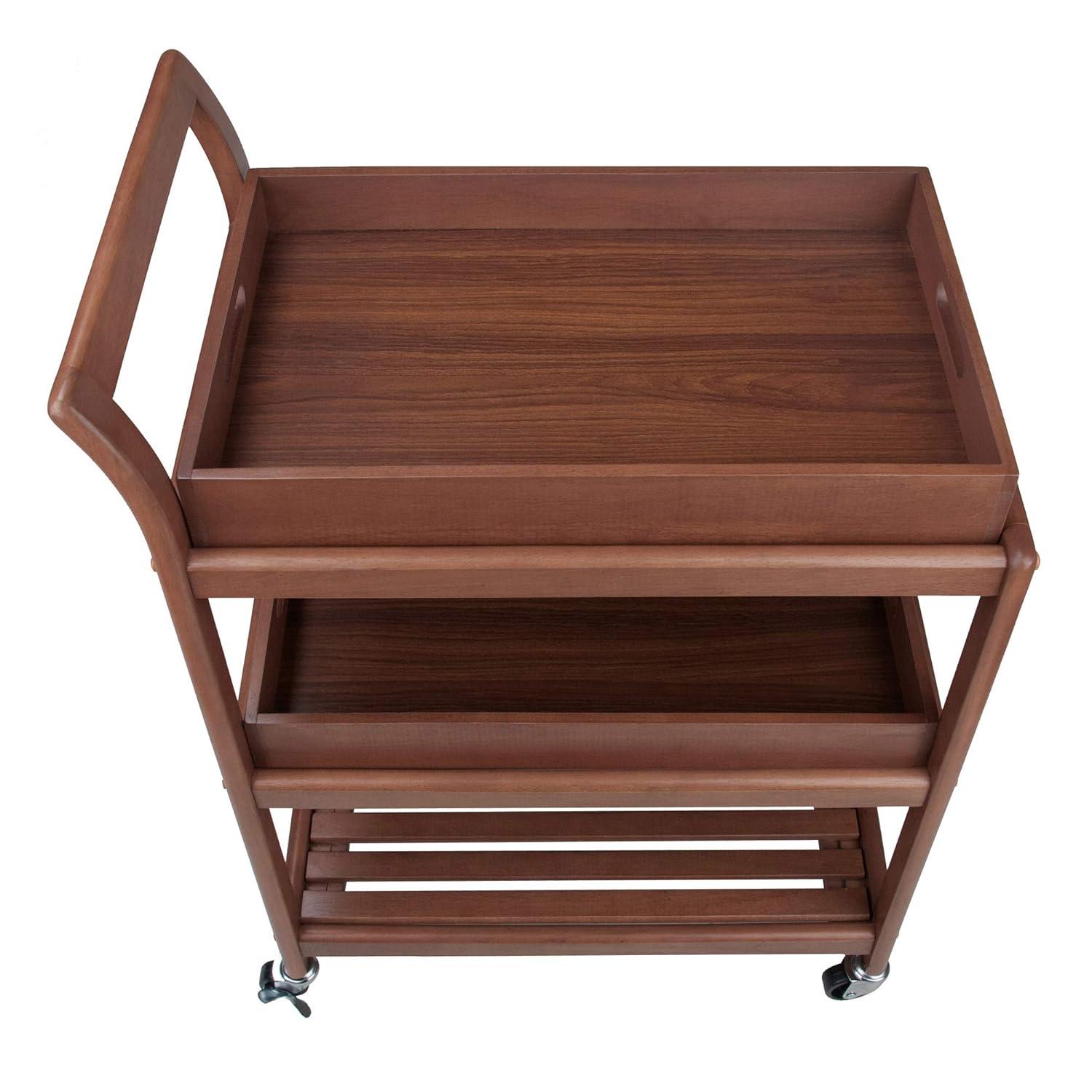 Skyline Decor Albert 33.27'' H x 24.8'' W Utility Cart with Wheels