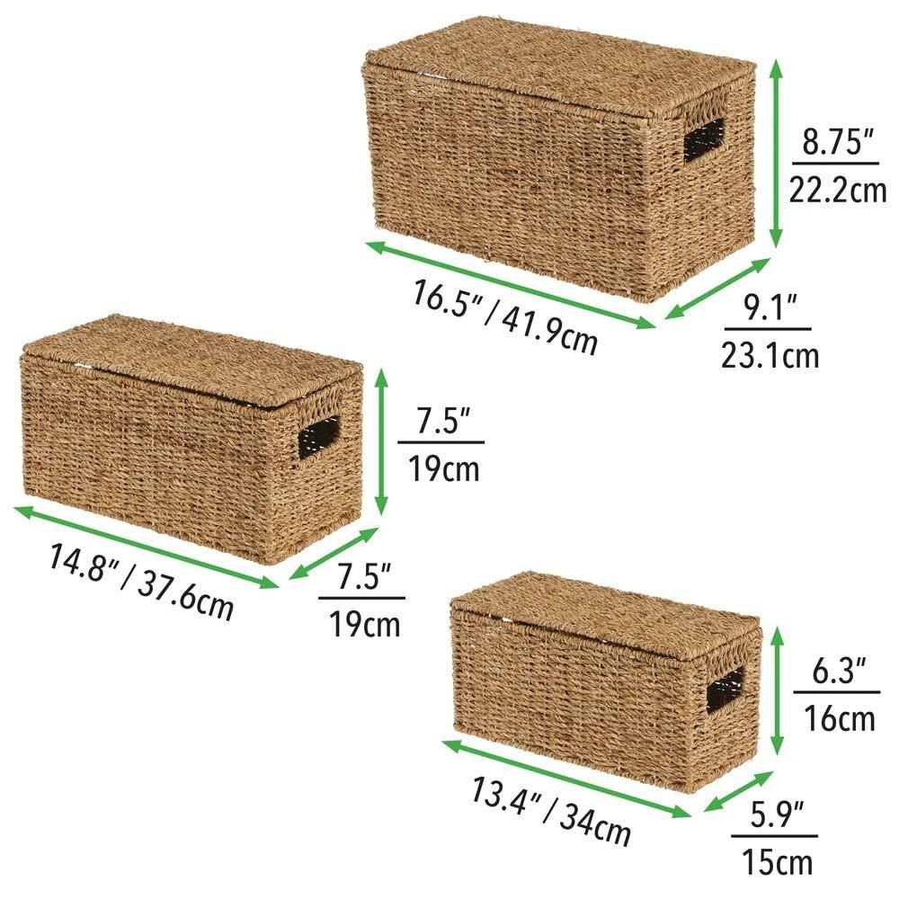 mDesign Home Seagrass Lid