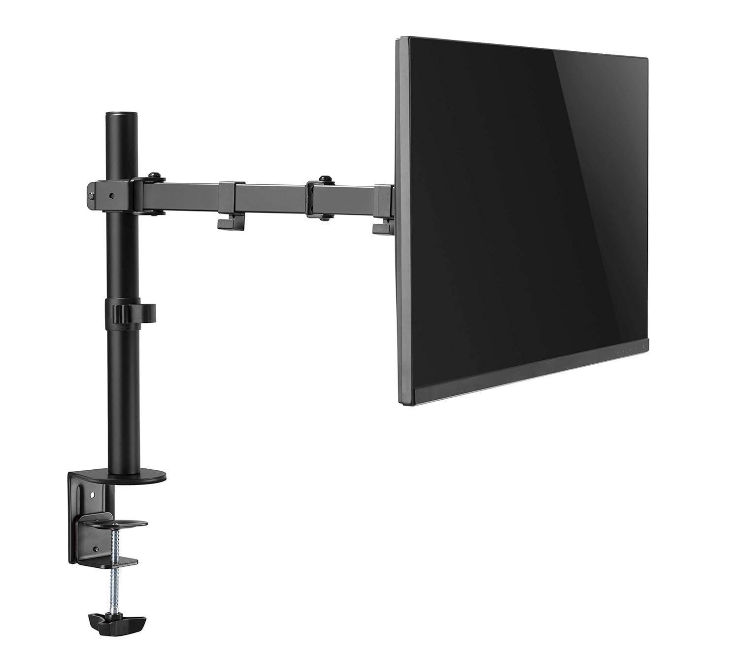 Amer Black Steel Single Monitor Articulating Arm Mount