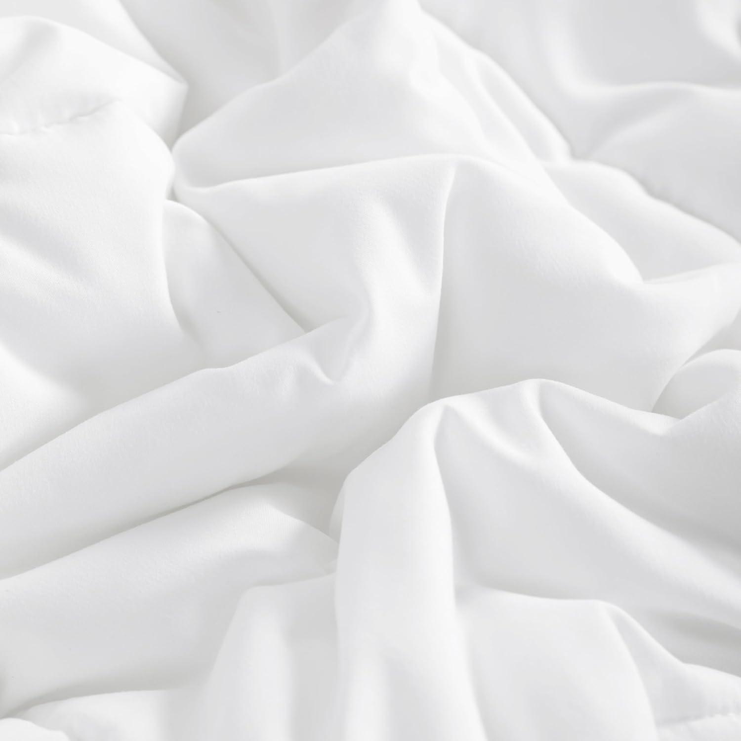 All Season Goose Down Alternative Twin Duvet Comforter Insert, 68x90 Inches, White - NTBAY
