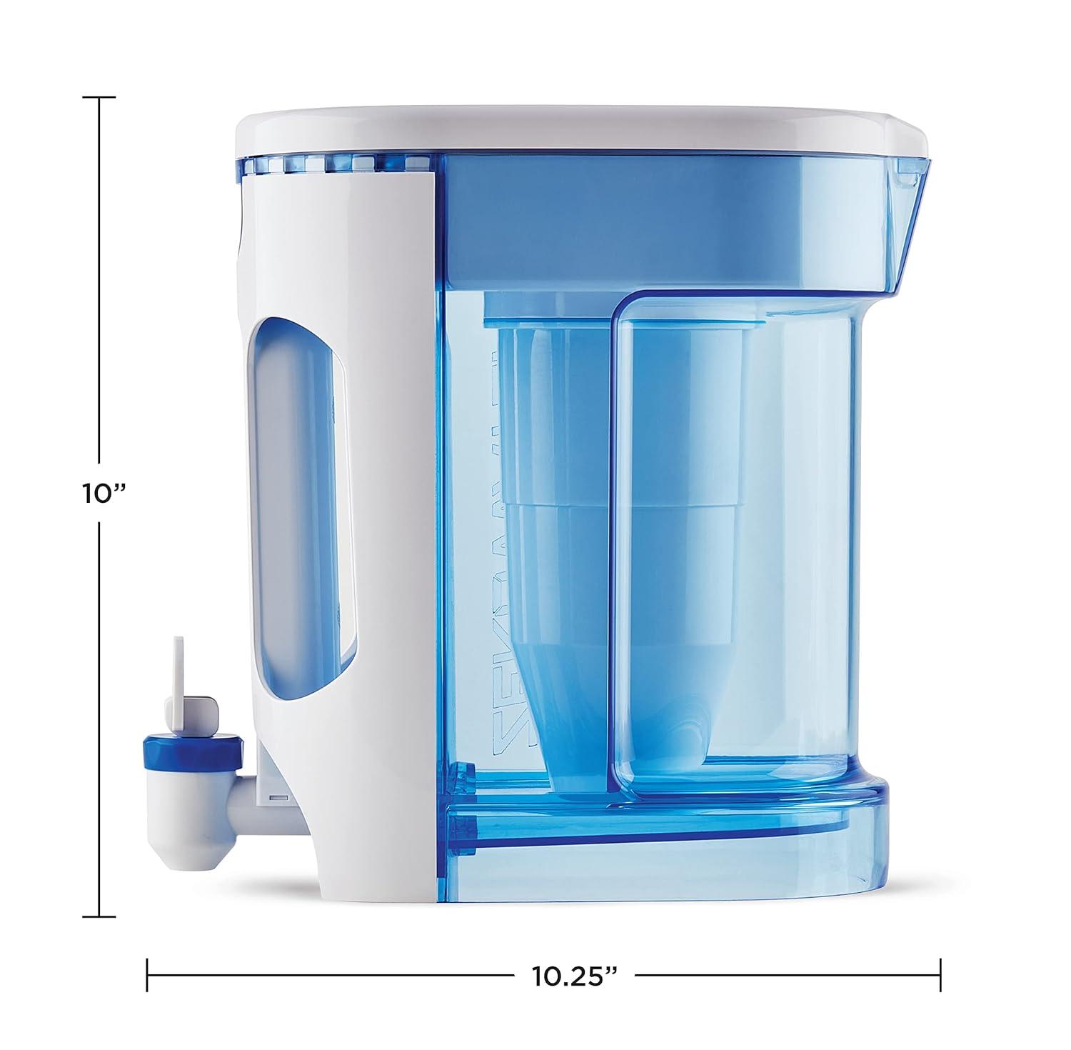 ZeroWater 12-Cup Blue and White Ion Exchange Water Filtration Pitcher