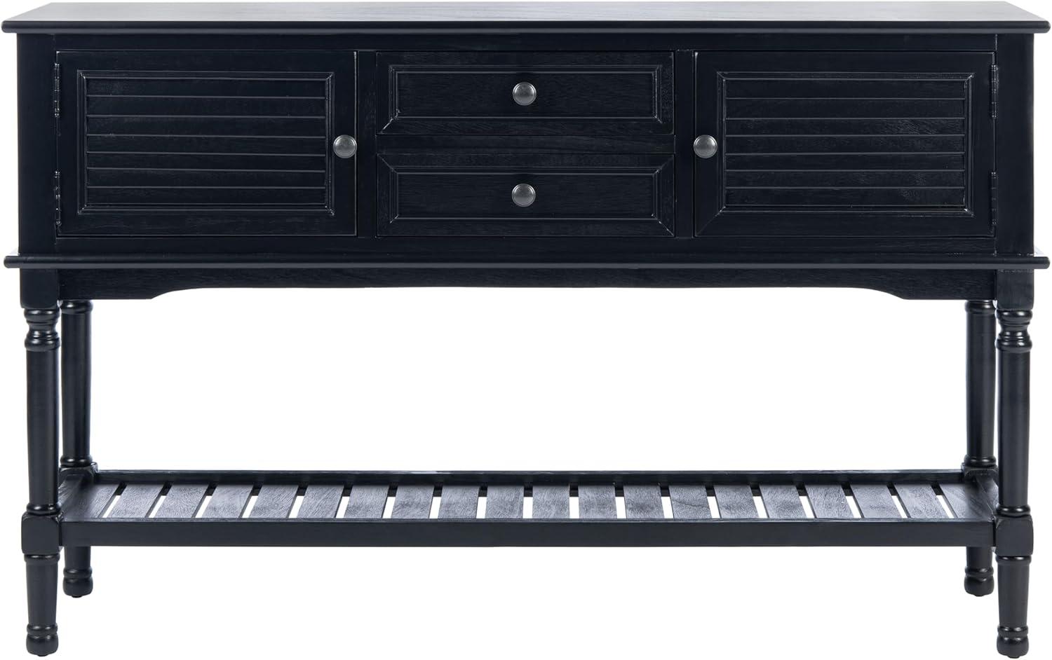 Tate 2 Drawer 2 Door Console Table - CNS5722B - Black - Safavieh