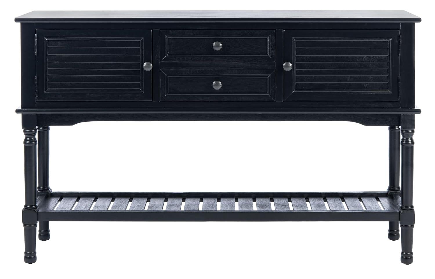 Tate 2 Drawer 2 Door Console Table - CNS5722B - Black - Safavieh