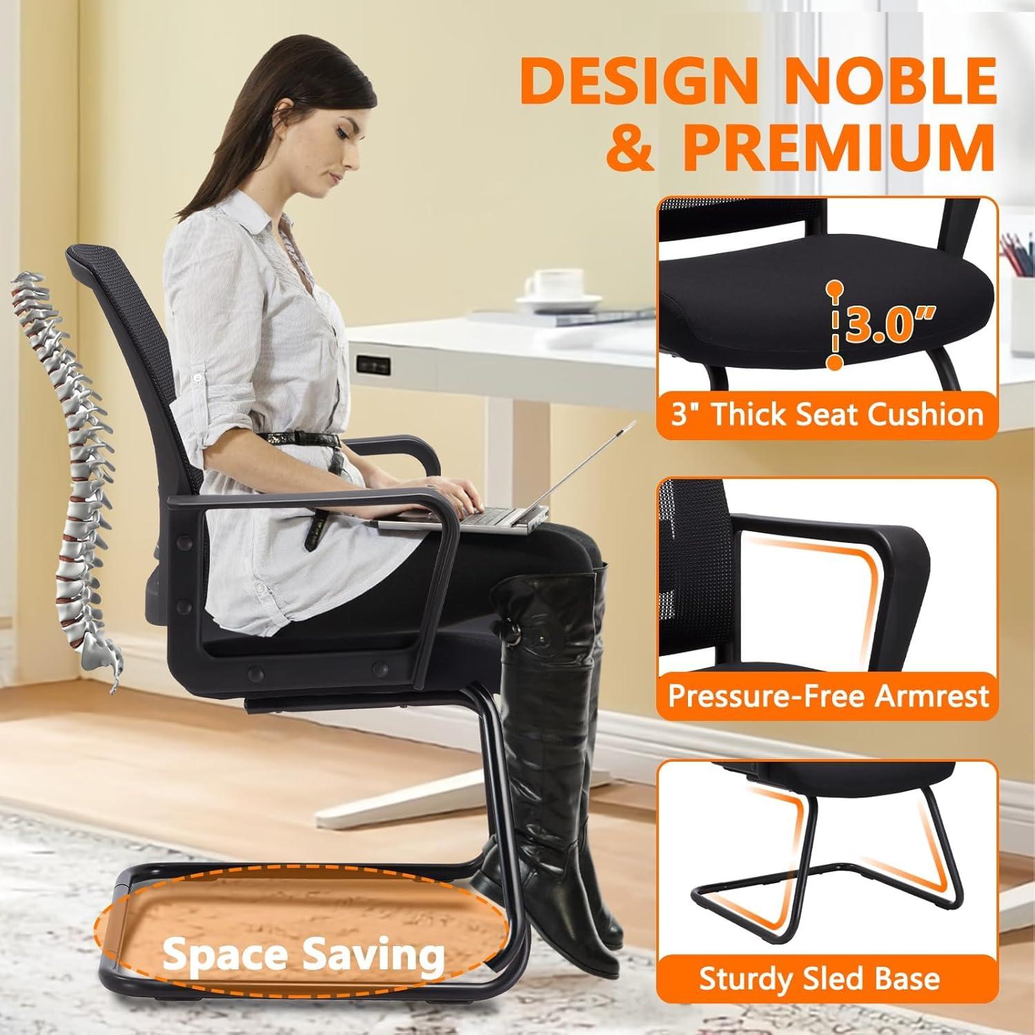 Clatina Waiting Room Chair with Metal Frame