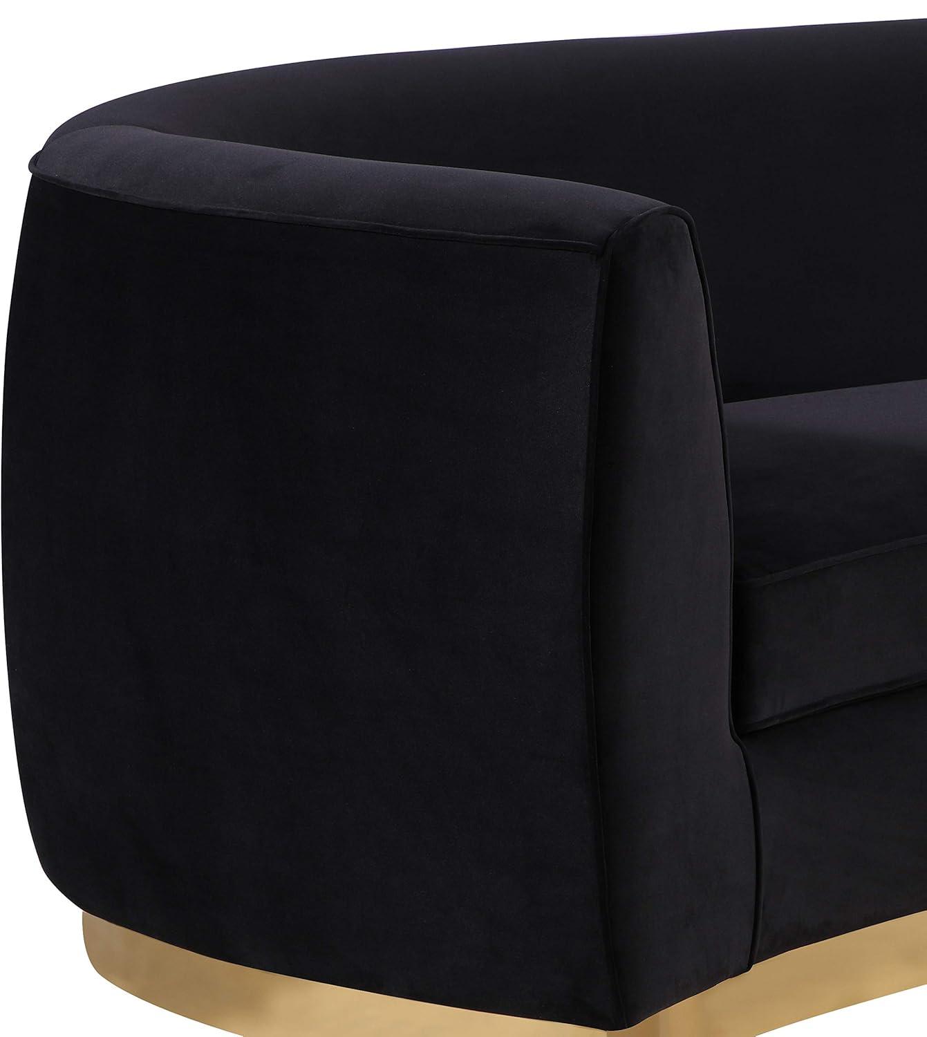 Meridian Furniture Julian Velvet Accent Chair in Black and Gold