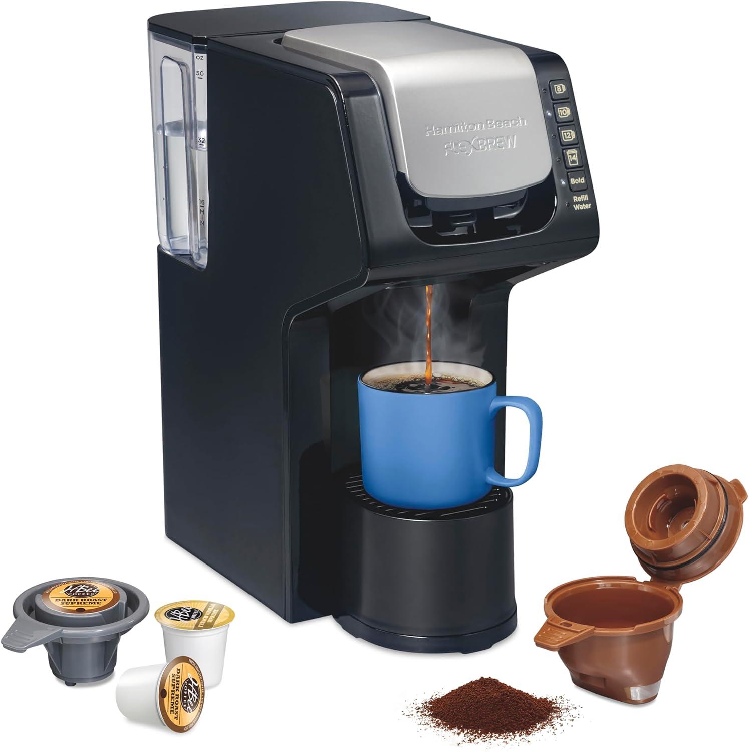 Hamilton Beach Single-Serve Coffee Maker 49901: K-Cup Compatible, 6 Cup Capacity, 1400W, Black, Electric