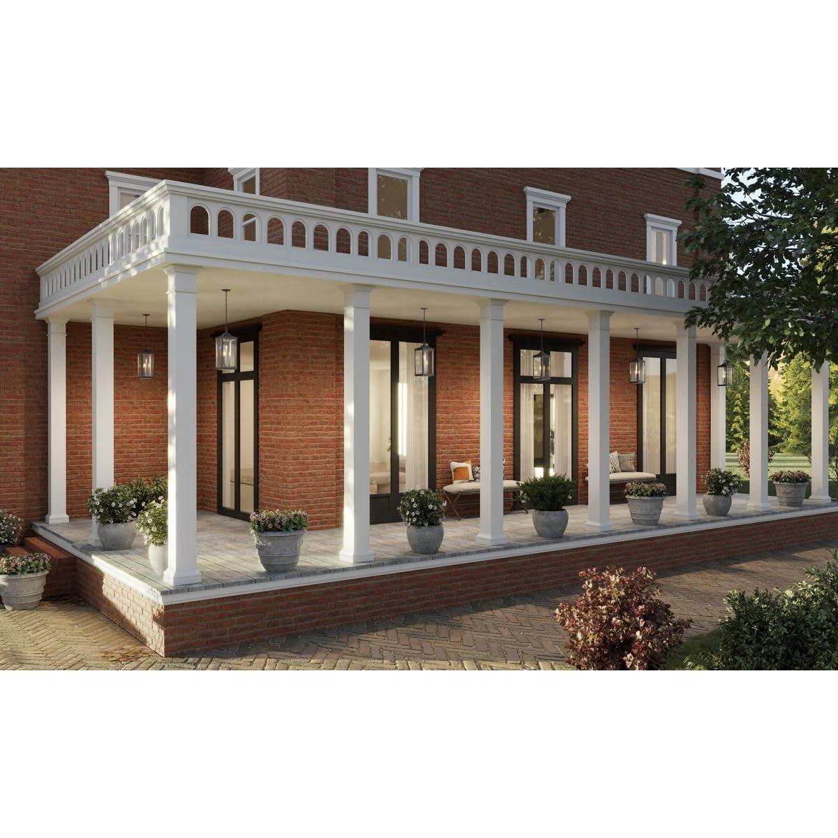Progress Lighting Gibbes Street 3-Light Outdoor Hanging Lantern, Antique Bronze, Etched White Pillar Shade