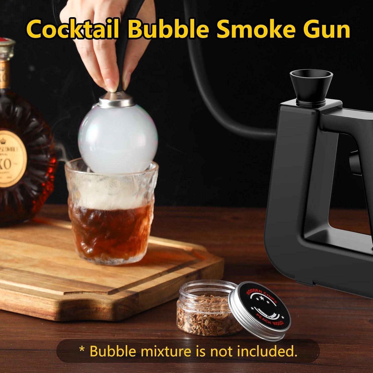 Black Electric Handheld Cocktail Smoker Kit with Wood Chips