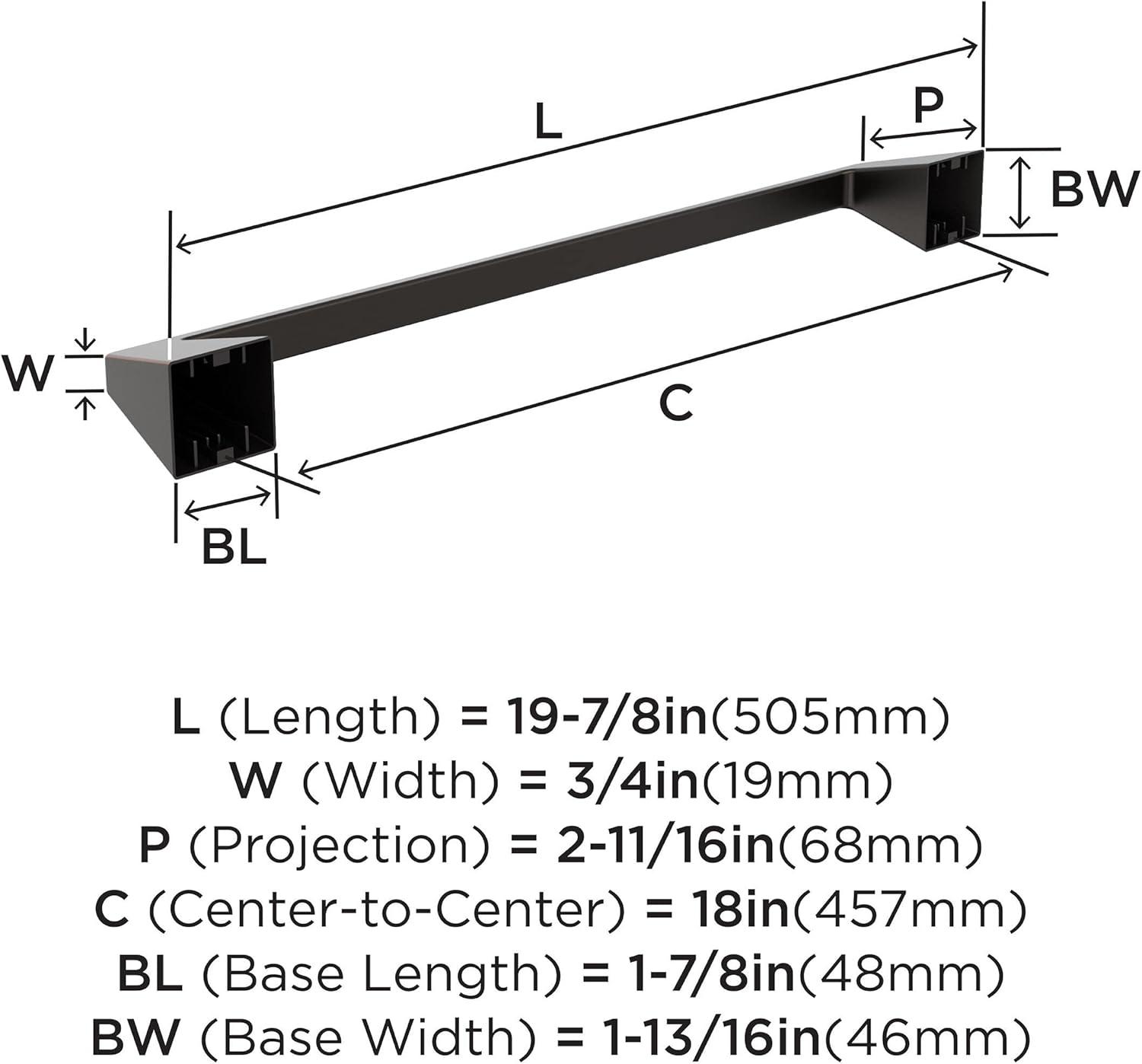 Amerock Blackrock Oil-Rubbed Bronze 18 inch (457mm) Towel Bar