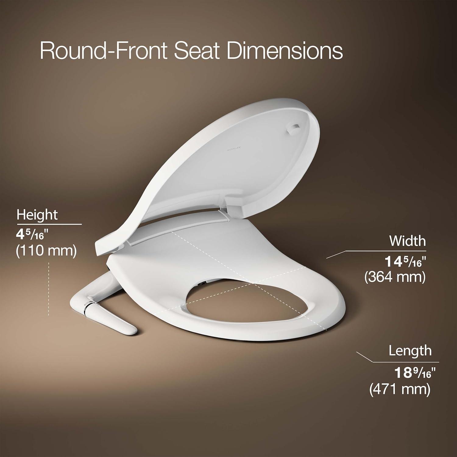 PureWash M250 Round Bidet Toliet Seat, Manual Non-Electric Bidets for Existing Toilets