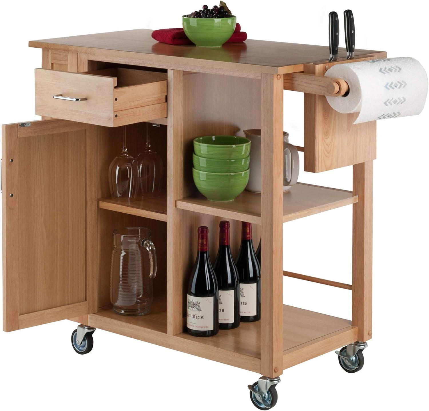 Skyline Decor Douglas 35.63'' H x 42.52'' W Utility Cart with Wheels