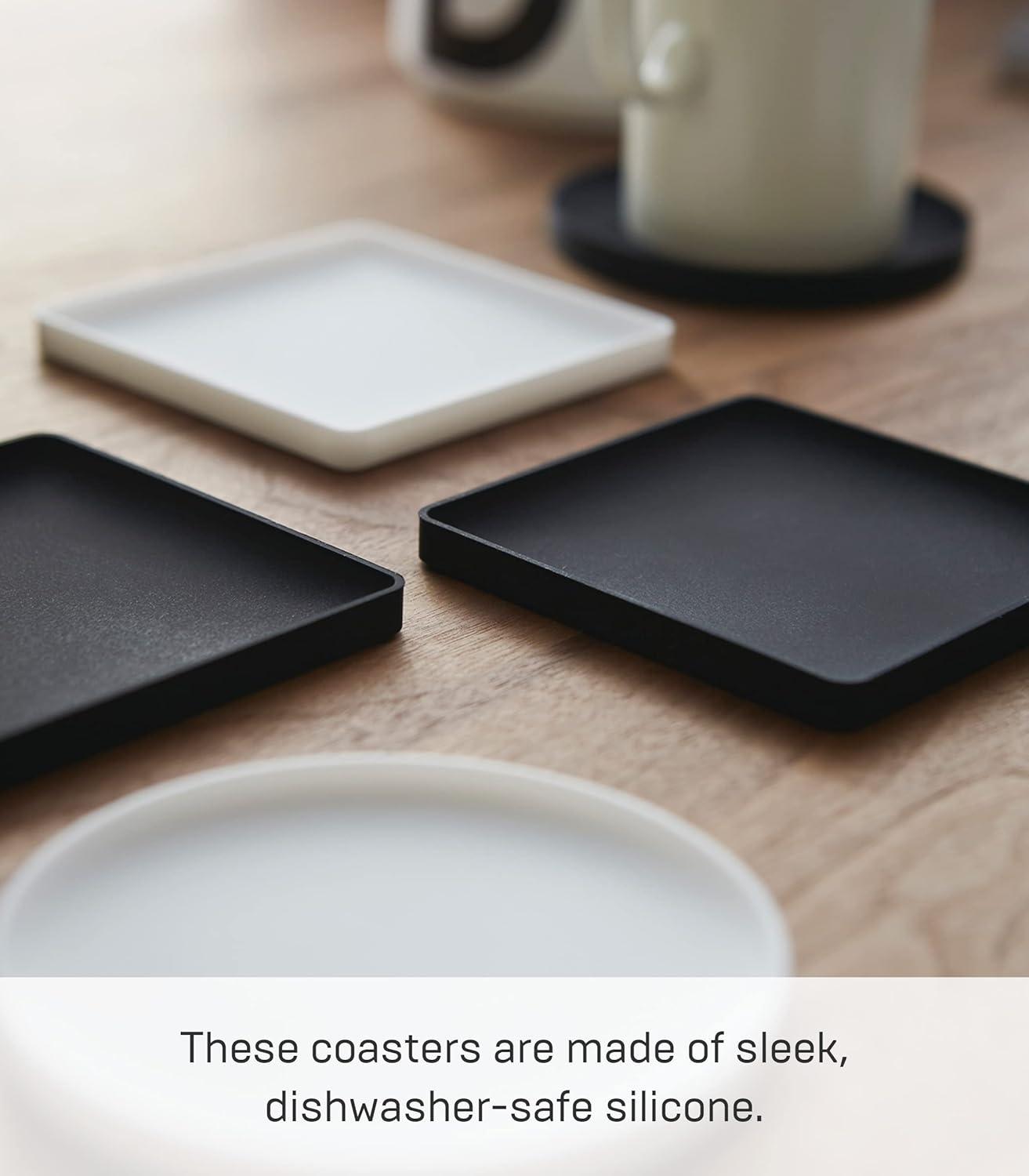 Yamazaki Home Coasters, Silicone, Dishwasher Safe (Set of 6)