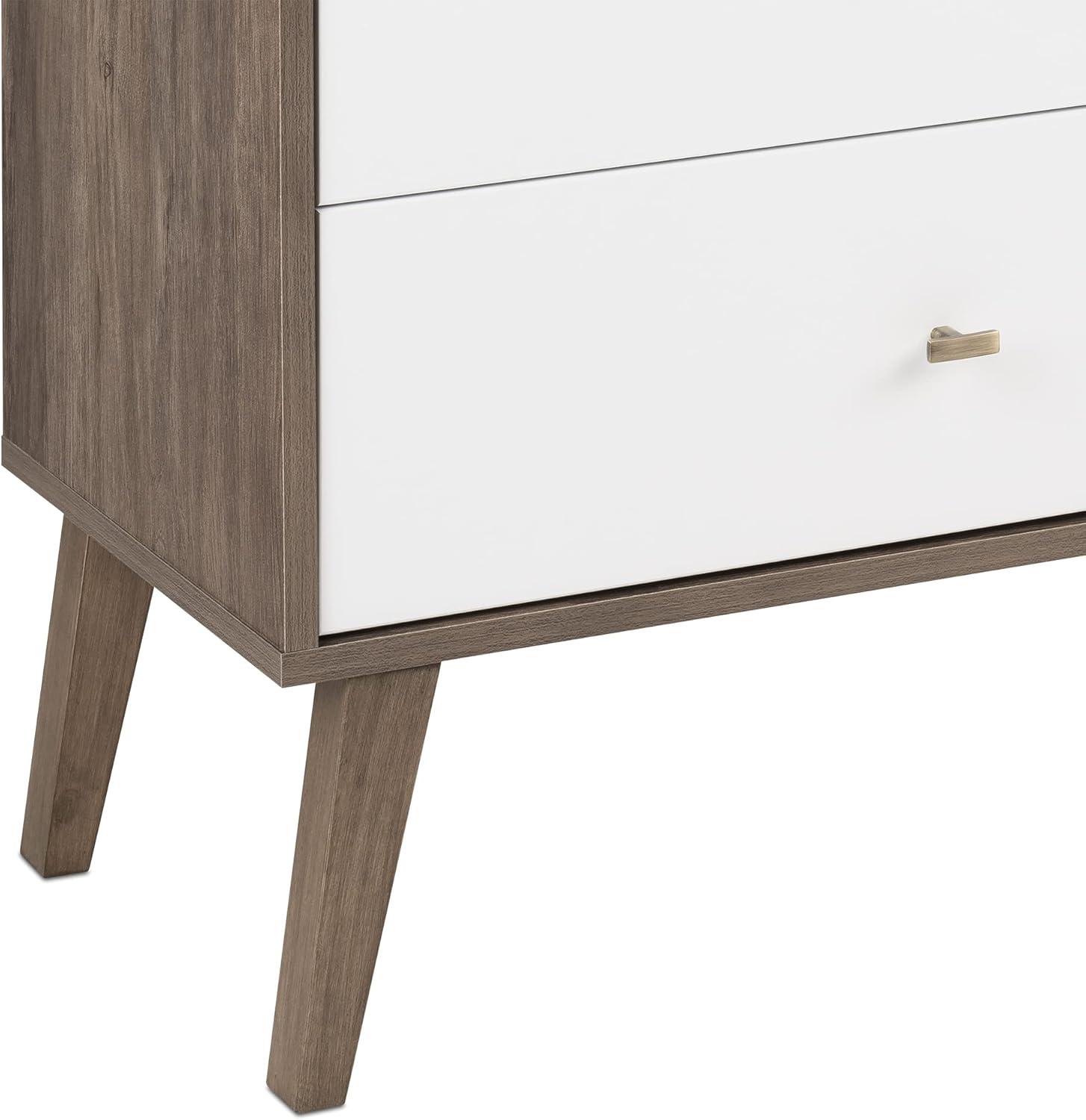 Milo Drifted Gray Mid-Century Modern 6-Drawer Dresser