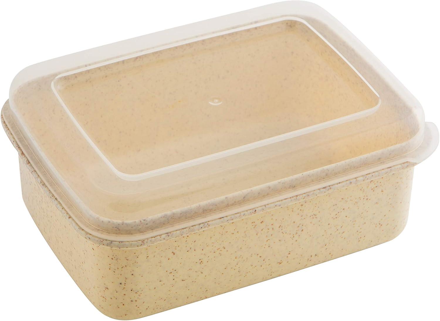 Simplify 6 Piece Natural Plastic Food Storage Containers, Beige