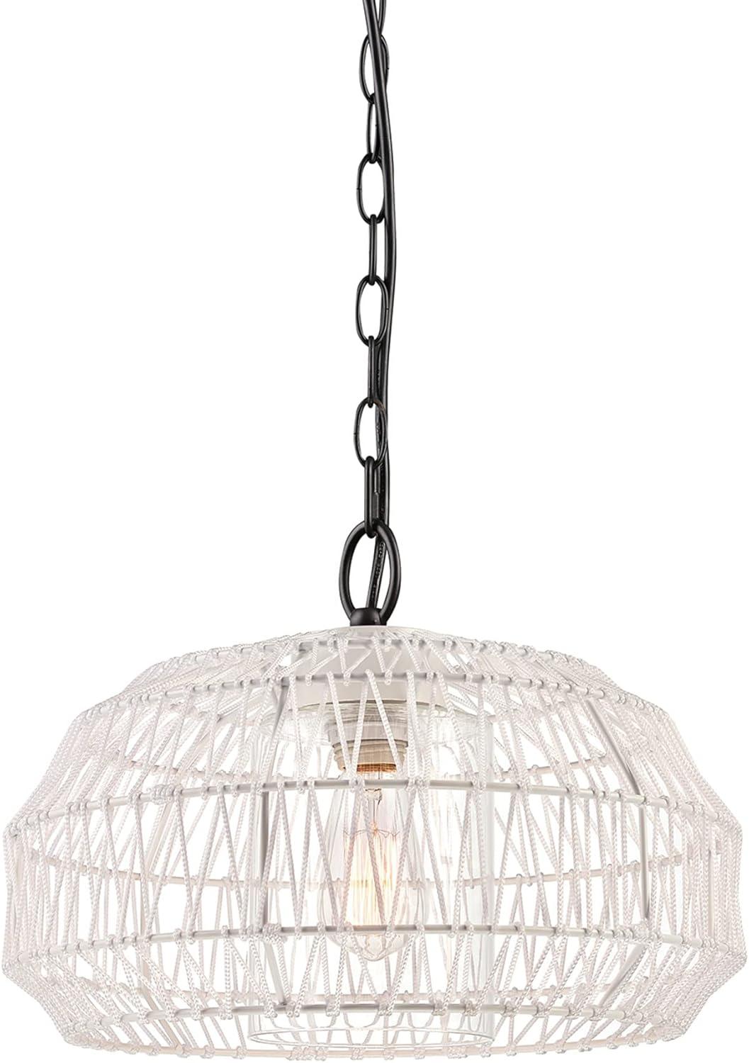 Scandinavian Hygge White Globe Outdoor Pendant Light