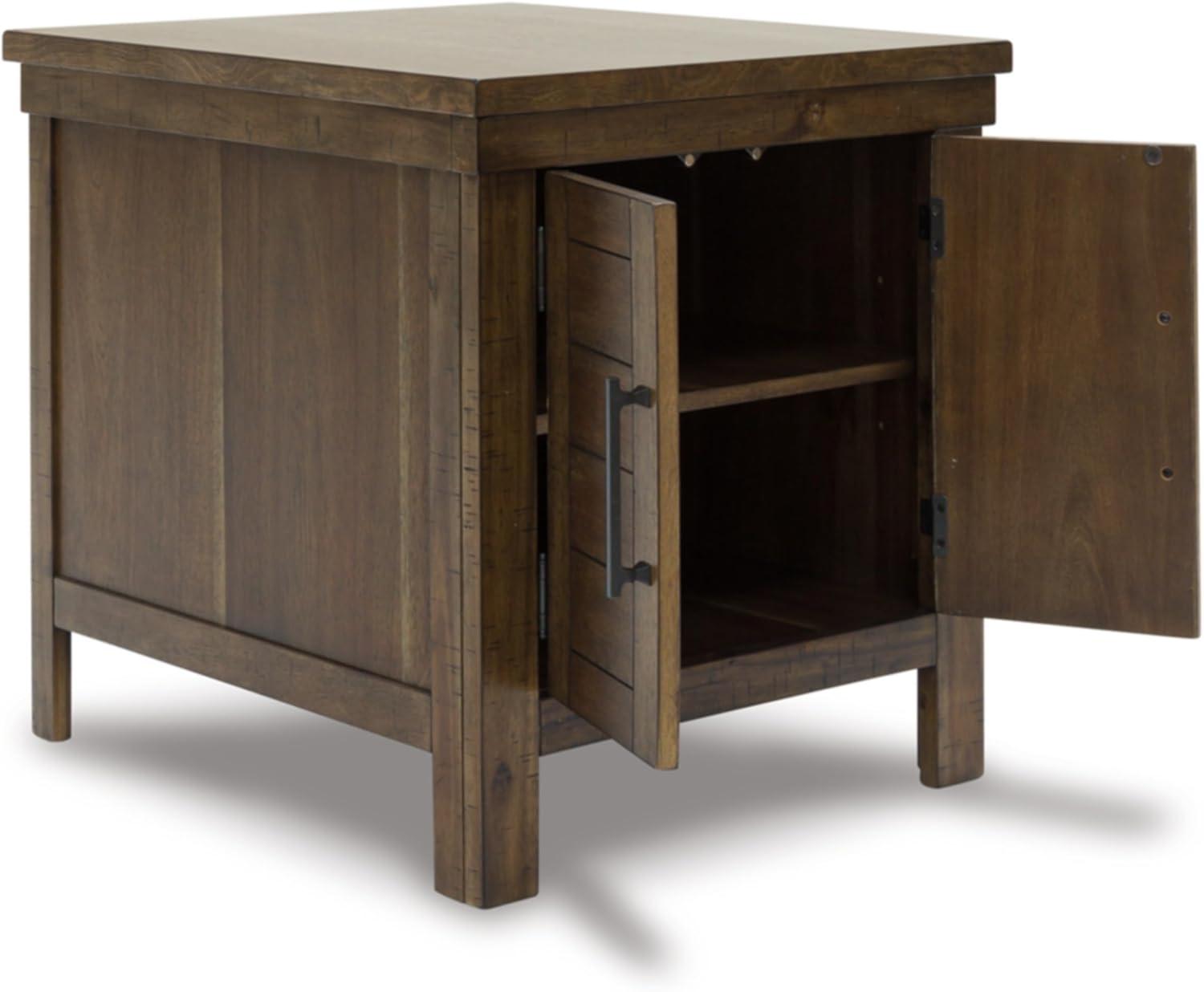 Signature Design by Ashley Casual Moriville End Table, Grayish Brown