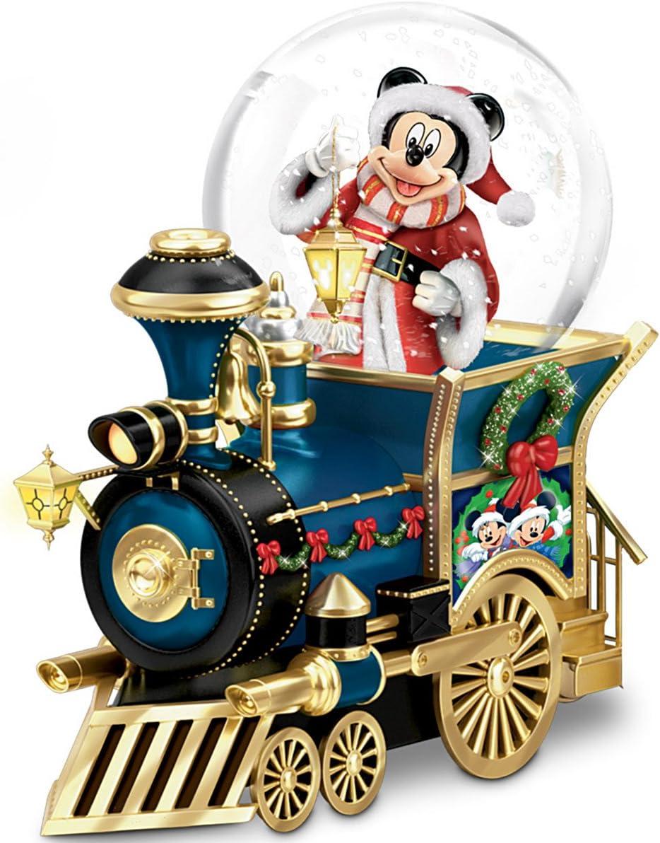 Disney Mickey Mouse Miniature Snowglobe Santa Mouse is Comin' to Town