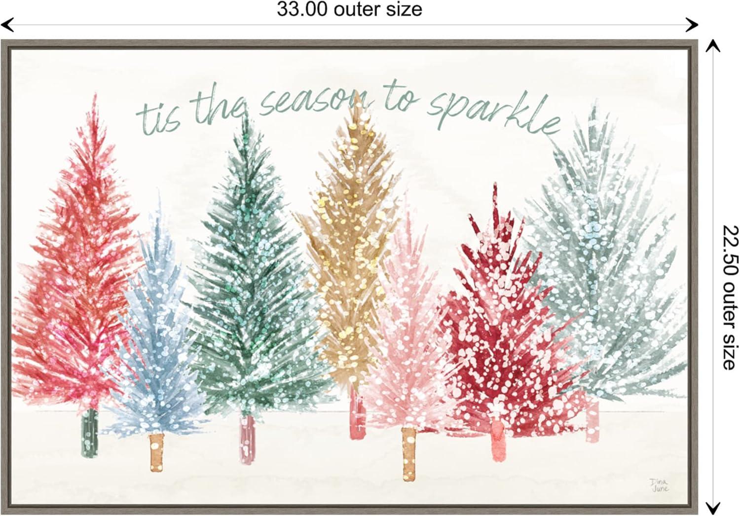 Amanti Art Holiday Sparkle I by Dina June Canvas Wall Art Print Framed 33 x 23-in.