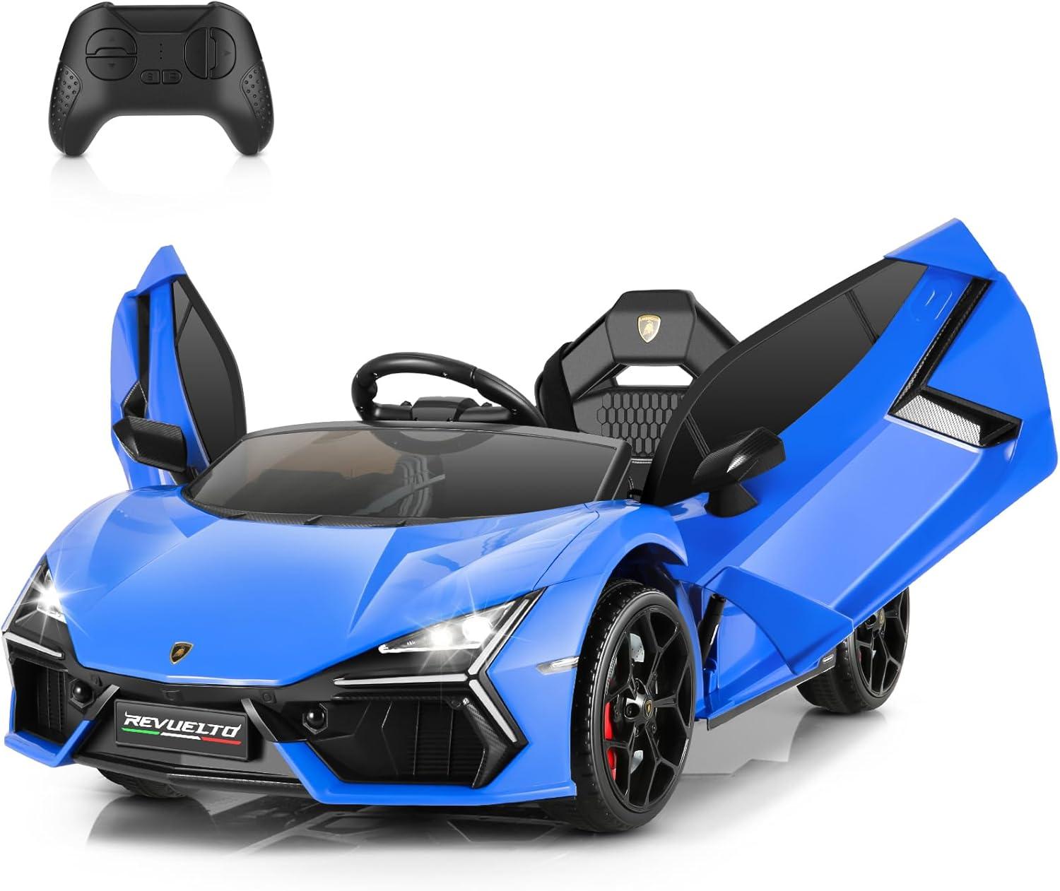 Hetoy 12V Kids Ride On Car, Licensed Lamborghini Revuelto Electric Car For Kids