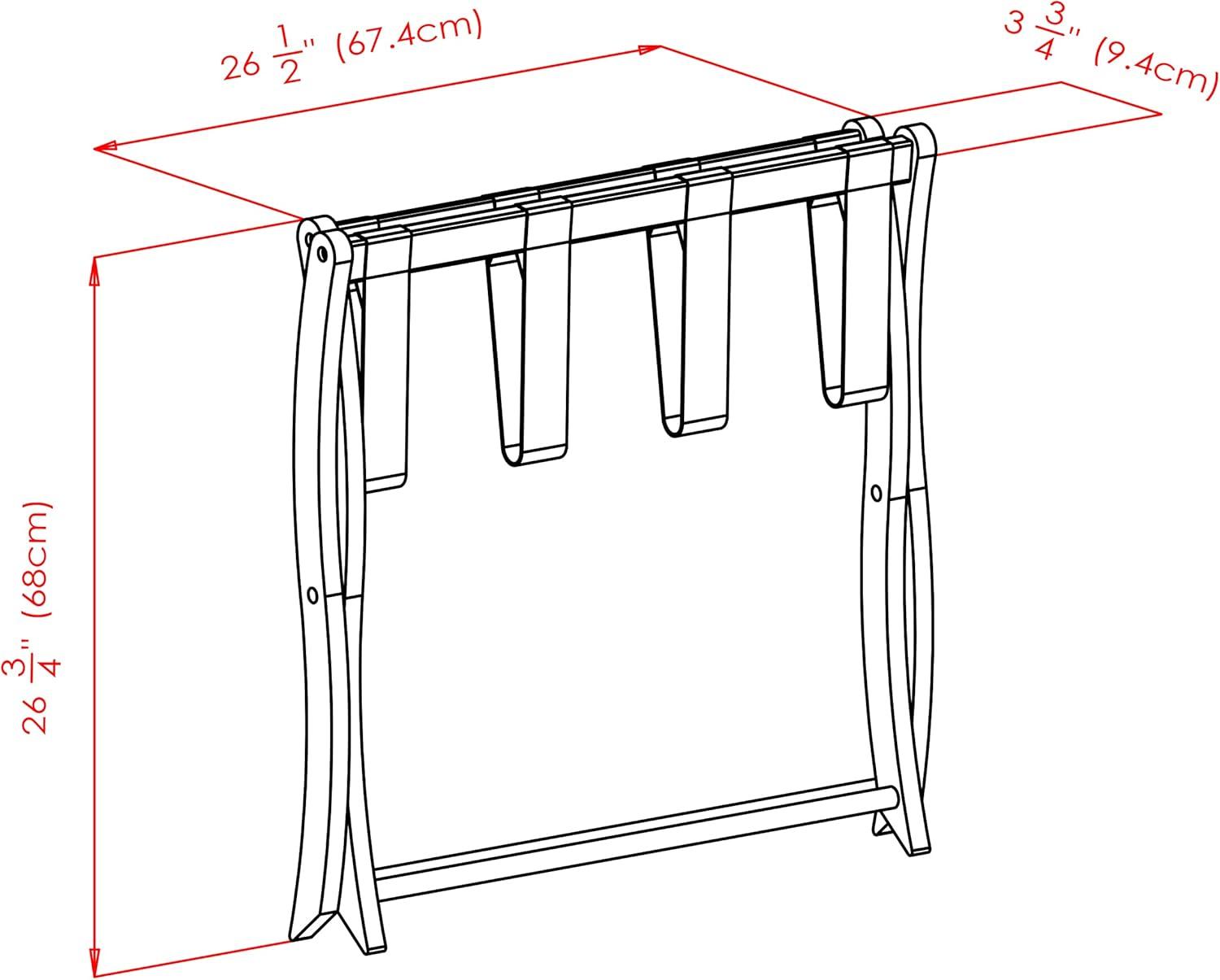 Scarlett Cappuccino Solid Wood Foldable Luggage Rack