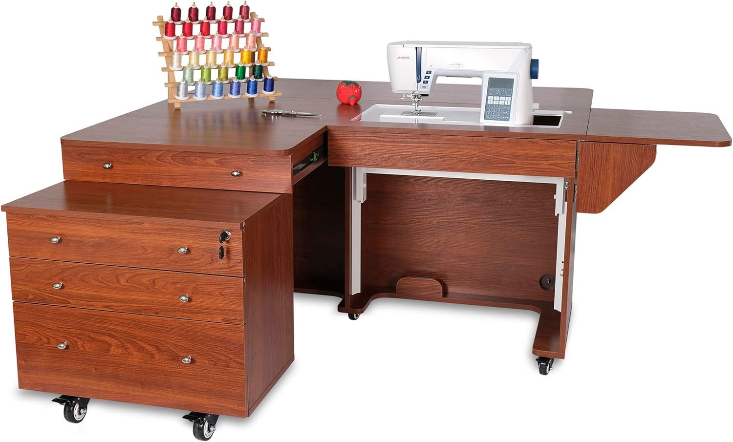 Kangaroo & Joey Hydraulic Lift Sewing Cabinet and Storage Caddy Combo by Kangaroo Sewing Furniture