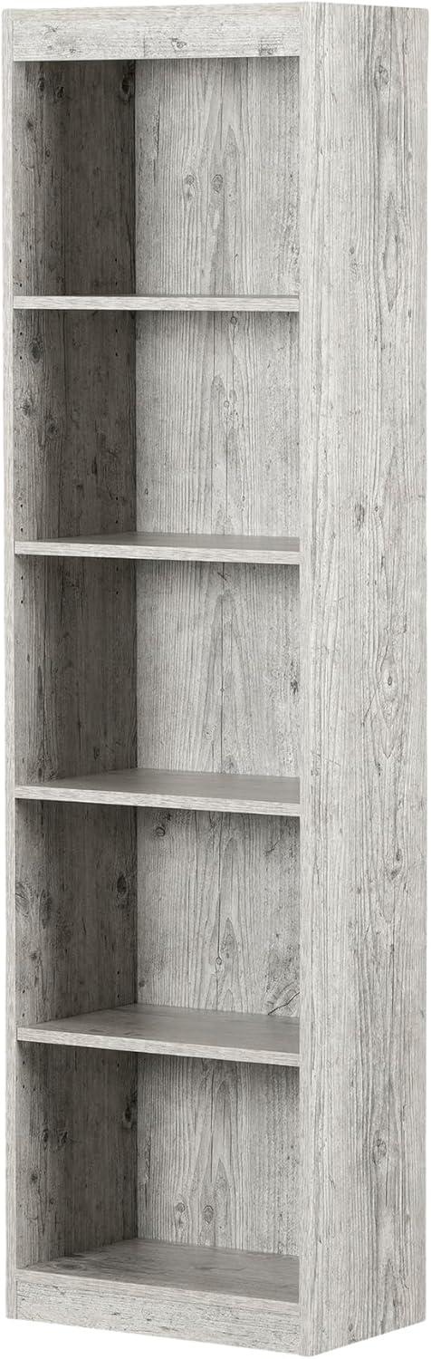 South Shore 68.75" 5 Shelf Decorative Bookshelf Seaside Pine: Laminate Finish, Particle Board Frame, Anti-Tip Hardware