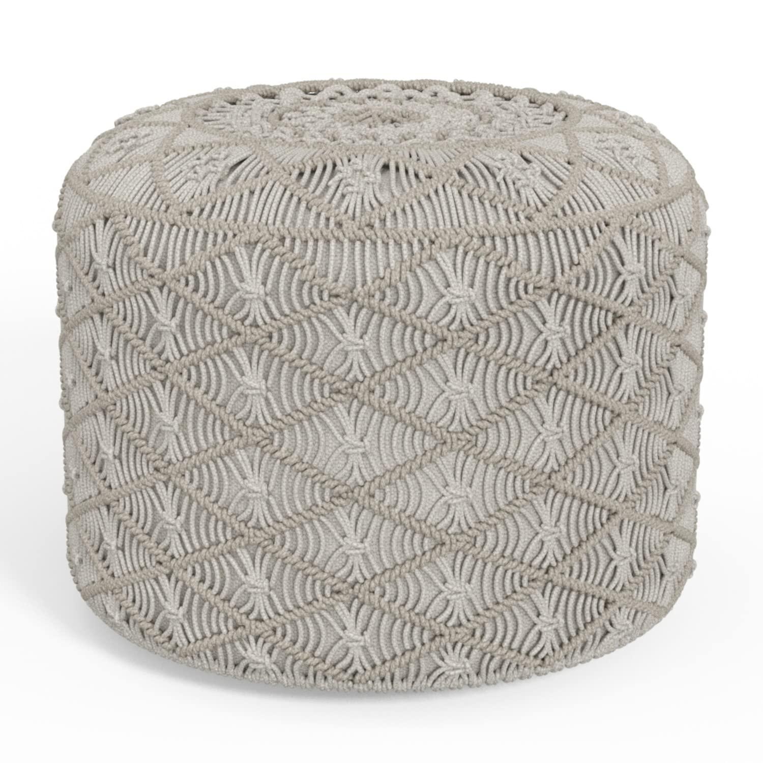 Simpli Home Coates Upholstered Pouf